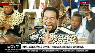 AmaZulu King Goodwill Zwelithini addresses Reed Dance event