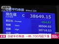 日経平均一時700円以上下落　ny市場大幅安受け 2024年5月24日