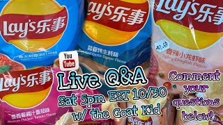 TGFC's E149 - Chinese Lays Chips Review Q\u0026A Live w/ Goat Kid