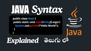 What I Wish I Knew About Java Syntax as a Beginner | Java Basic Syntax in Telugu