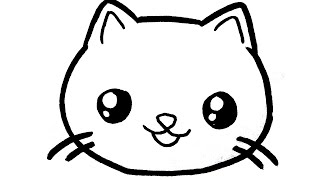 Como dibujar una Gato kawai paso a paso