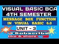 Message Box function in visual basic 6.0