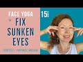 Fix Sunken Eyes with Face Toning Exercises and Massage, Reduce Under Eye Hollows