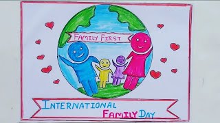 International family day Drawing|International family day Poster|Internationalfamily day Easydrawing