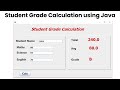 Student Grade Calculation using Java