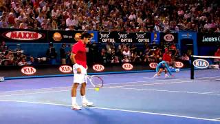 Ball Boy Classic Catch With Roger Federer | Australian Open 2012