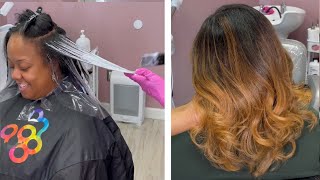 Freestyle Balayage hair color | Balayage Hair Tutorial | Cassandra Olivia