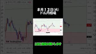 8月13日ドル円最新予想切り抜き【海外FX/仮想通貨】 #shorts