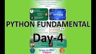Python Fundamentals-4 || International workshop and FDP on Python || Studies Studio