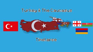 Turkey \u0026 The Caucasus - Minecraft large scale world flag map Timelapses [Part 8]