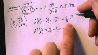 Calculus I - Applied Optimization - Example 4 - Maximize Area of Norman Window