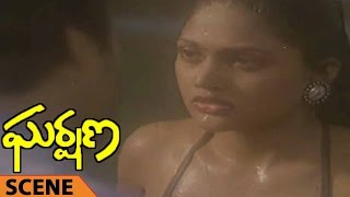 Karthik Going To Nirosha House Love Scene || Gharshana Telugu Movie || Karthik, Amala, Prabhu,