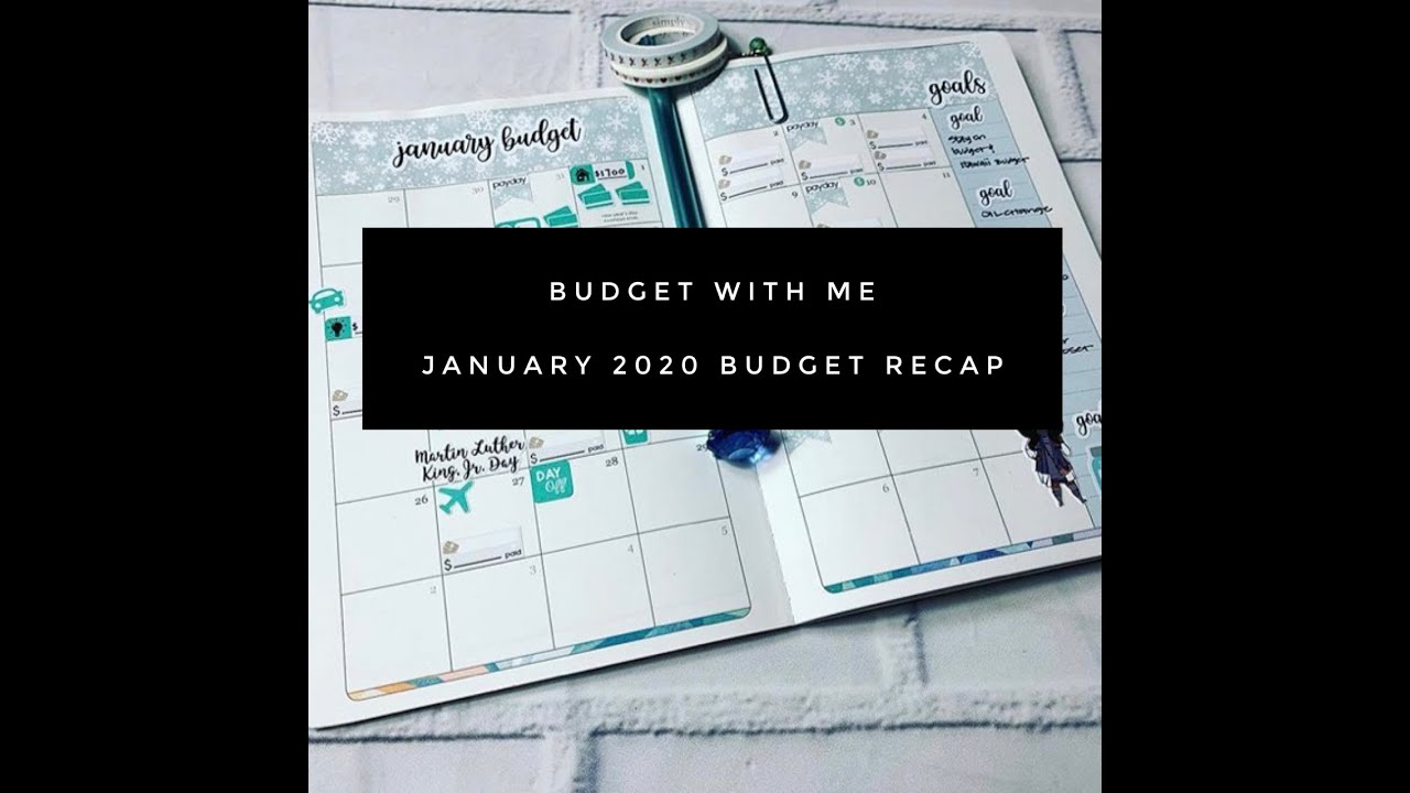 January 2020 Monthly Budget Recap Youtube