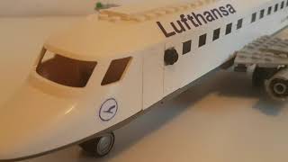 LEGO Lufthansa Boeing 737-200 MOC! Avion de pasageri construit din piese LEGO!