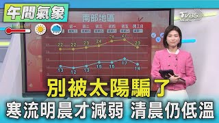 別被太陽騙了 寒流明晨才減弱 清晨仍低溫｜氣象主播 周祐萱｜午間氣象｜TVBS新聞20250128 @TVBSNEWS01