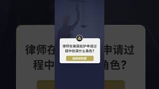 律师在美国庇护申请过程中扮演什么角色?