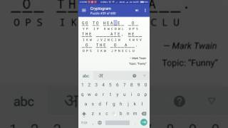 Cryptogram Puzzle #39 Android Quote Answer