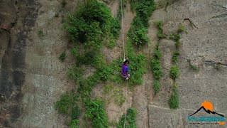 300 feet Long Face Rappelling with Bhai brothers at Birupokkho Mondir.