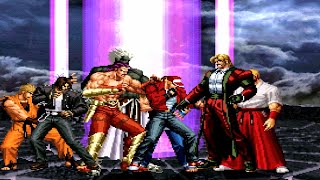 Kyo, Terry, Ryo, Kim VS Rugal, Geese, Krauser, Mukai || KOF Heroes Vs Villains Part 2 ||