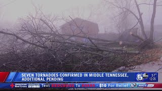 7 tornadoes confirmed in Middle Tennessee, additional pending