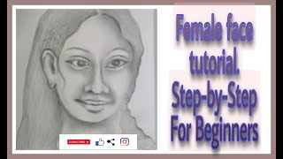 Beginners level  Female Facial DrawingTutorial\