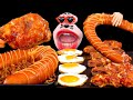 Supreme Seasoned Chicken, Kielbasa Black Bean Noodles, Fried Egg! ASMR Mukbang Eating Show!