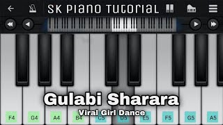 Gulabi Sharara (Viral Girl Dance), Thumak Thumak Pahari | Perfect Piano + Easy Tutorial