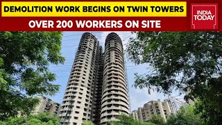 Noida Supertech Twin Towers Demolition Work Begins, Over 200 Workers And Engineers On Site