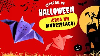 Murciélago de origami para Halloween!  Tutorial fácil y rápido.