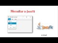 JavaFX Tutorial | MenuBar in JavaFX