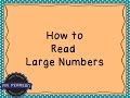 Reading Large Numbers - Mr. Pearson Teaches 3rd Grade