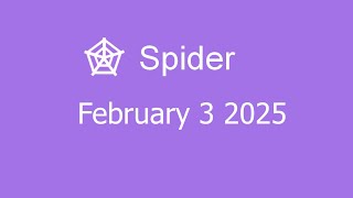 Microsoft Solitaire Collection - Spider - February 3 2025