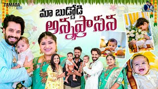 మా బుడ్డోడి అన్నప్రాసన || Rice Eating Ceremony ||  @shraddhasvish  || Tamada Media