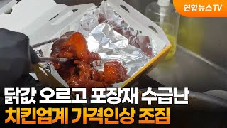 닭값 오르고 포장재 수급난…치킨업계 가격인상 조짐 / 연합뉴스TV (YonhapnewsTV)