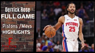 Derrick Rose IMPRESSIVE Game Against Mavs  Full Highlighs 2019 NBA Preseason 18 pts 5 asts