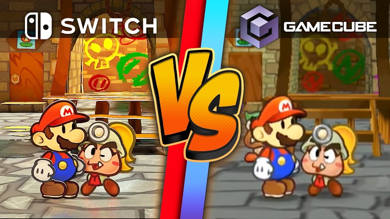 Paper Mario Ttyd Remake Graphics Comparison Switch Vs Gcn Youtube