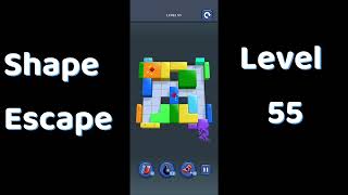 Shape Escape Level 55 Walkthrough 🧩 | Step-by-Step Guide | SolutionGuruji