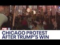 Palestine supporters march in Chicago following Trump's win