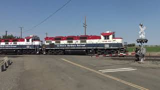 [Teardrop Bells] CFNR 502 Leads Light Power Road 93B Crossing Zamora, CA