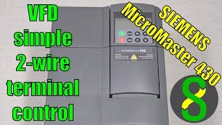 VFD simple 2-wire terminal control - Siemens MicroMaster 430