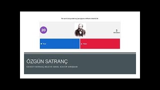 Özgün Satranç 1. Kahoot Satranç Bilgi ve Genel Kültür Yarışması