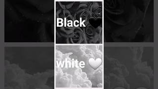 Black🖤🆚️White 🤍#vs