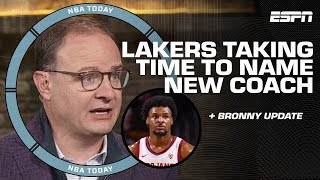 Woj: Lakers 'NOWHERE CLOSE' with coaching search + Bronny James staying in NBA d