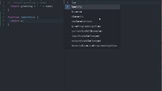 Live programming by example for JS in Atom