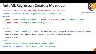 BigQuery Machine Learning - AutoML Regressor- Do it yourself tutorials - DIY#18