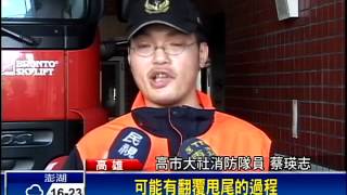 麵包車國道爆胎 乘客甩飛重傷－民視新聞