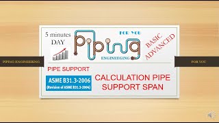 ASME B31.3: CALCULATION PIPE SUPPORT SPAN