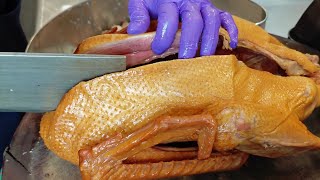 Brined Goose Making Skills /自帶水嫩光,古早味白斬塩水鵝肉製作-鵝老爺塩水鵝全鵝料理-Taiwan Street Food