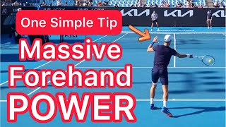 Easily Get Massive Forehand Power & Spin (Tennis Technique Explained)