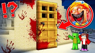 JJ And Mikey Found GIANT SCARY BLIPPI DOORS in Minecraft Maizen